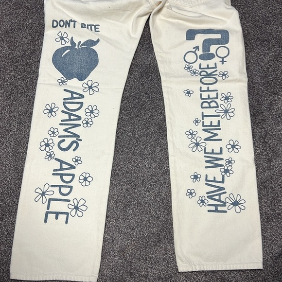 Levi’s Original Straight Leg Button Fly Adam Eve Snake Jeans Size 36x32 NWOT - Picture 6 of 6